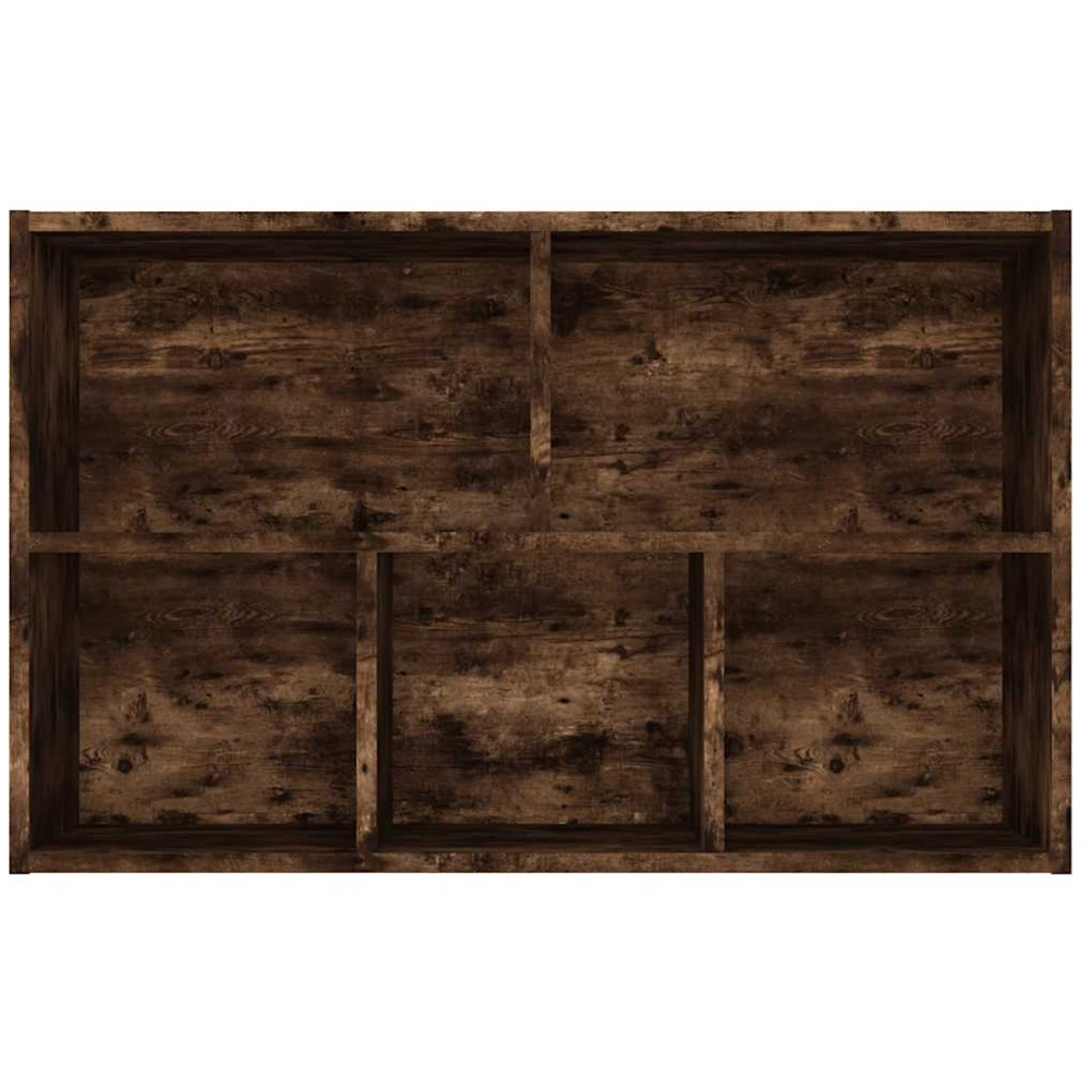 vidaXL 5 Shelf Smoked Oak Bookcase Image 8