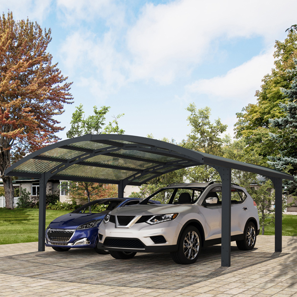 Palram Canopia Arizona Wave Wing and Arch Double Carport Image 2