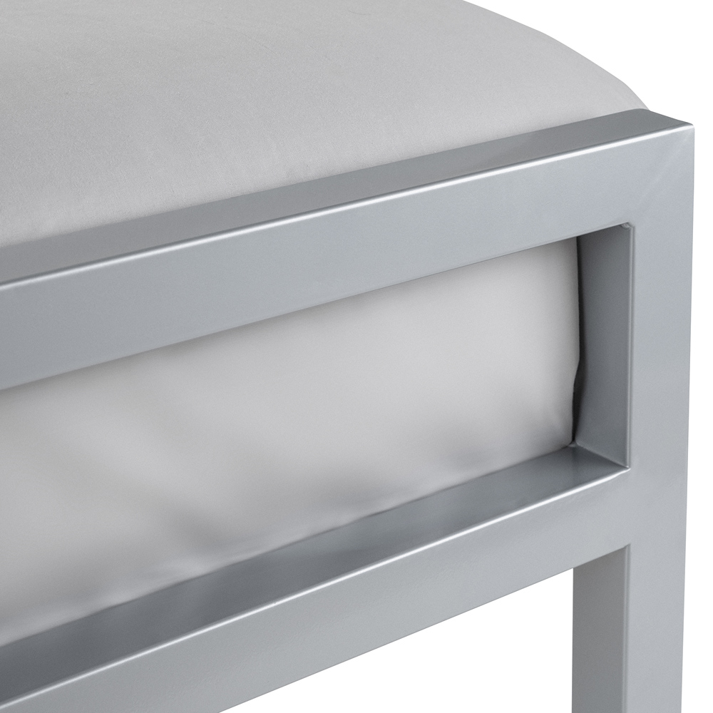 Julian Bowen Soto Small Double Silver Metal Bed Image 5