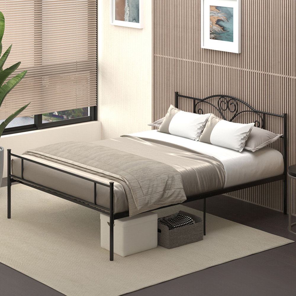 Portland King Size Black Bed Frame Image 1