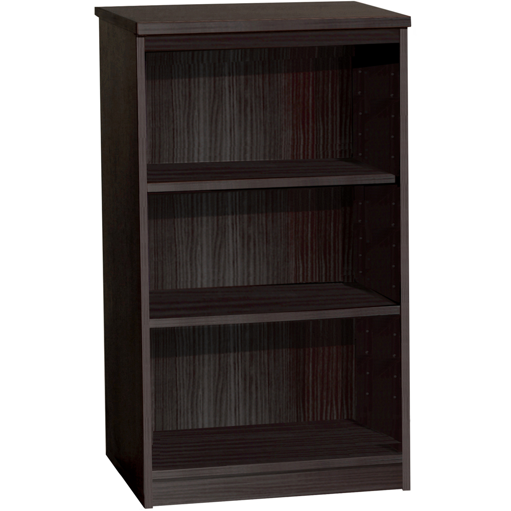 R White Cabinets 3 Shelf Black Havana Mid Height Bookcase Image 2