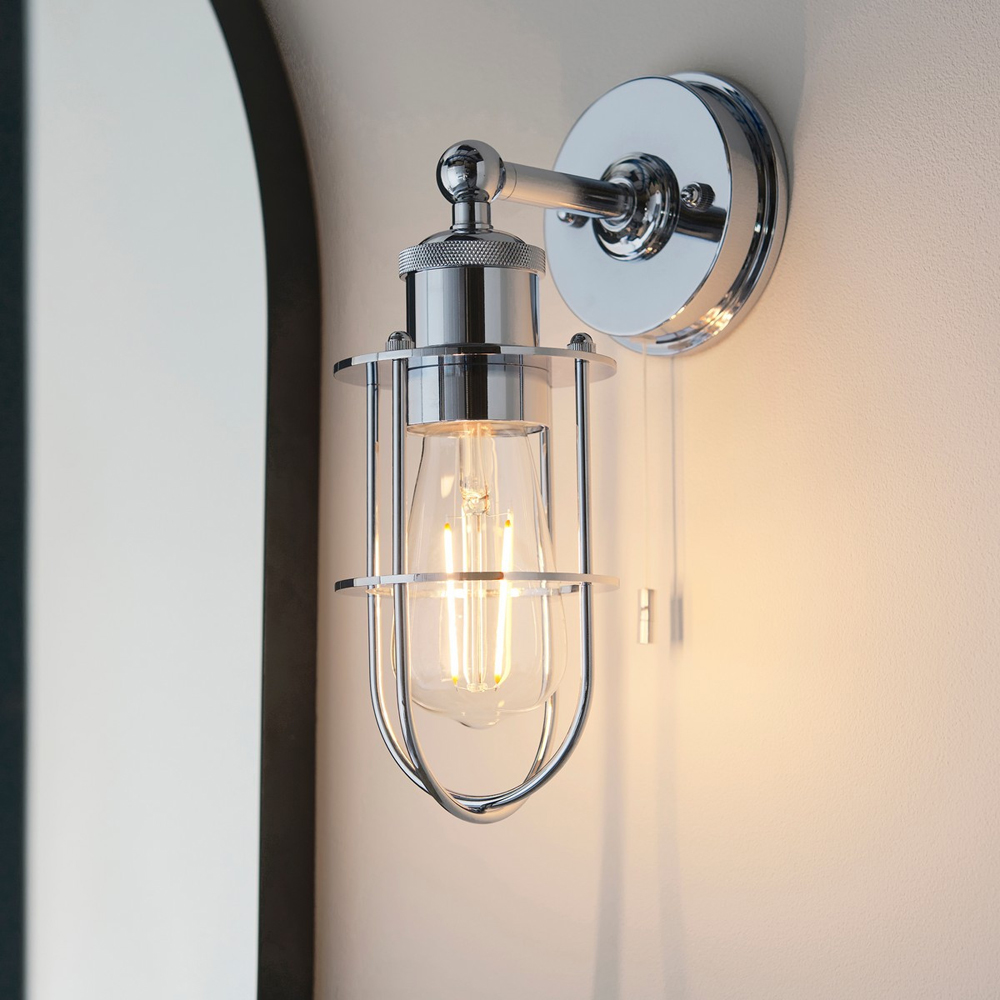 Merano Treviso Chrome Metal Wall Lamp Image 2