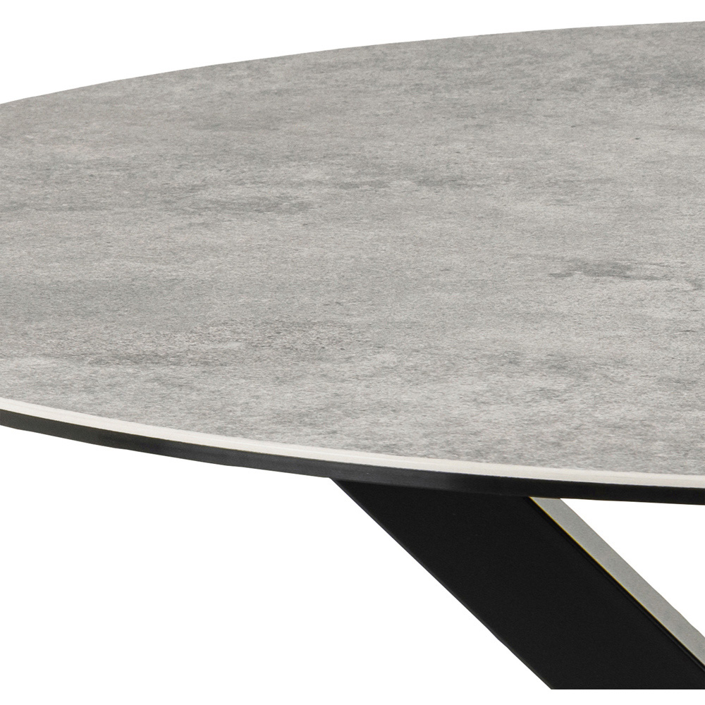 Florence Heaven Ceramic 4 Seater Round Dining Table Grey Image 6
