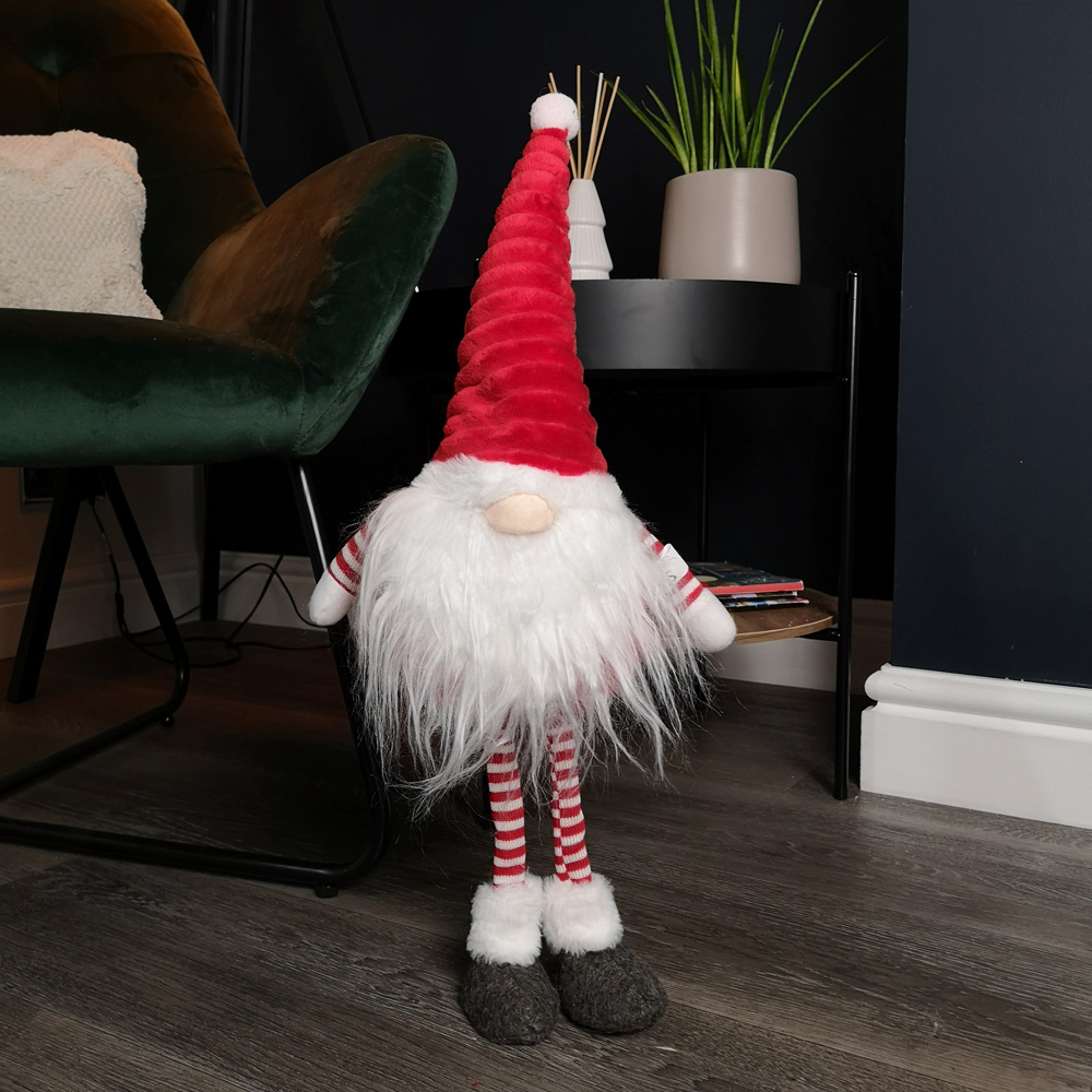 Samuel Alexander Red Grooved Hat Plush Standing Gonk Christmas Decoration 53cm Image 2