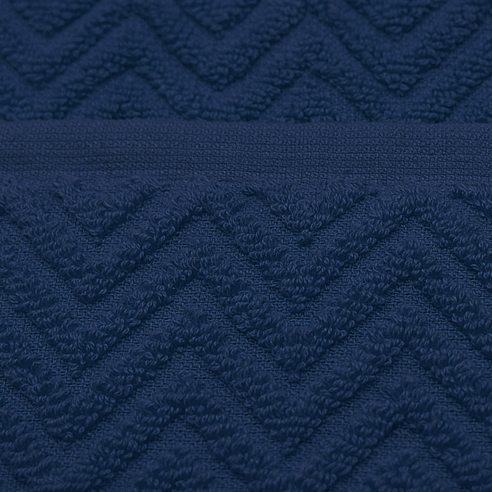 Velosso Moda Navy Bath Towel Set of 2 Image 3