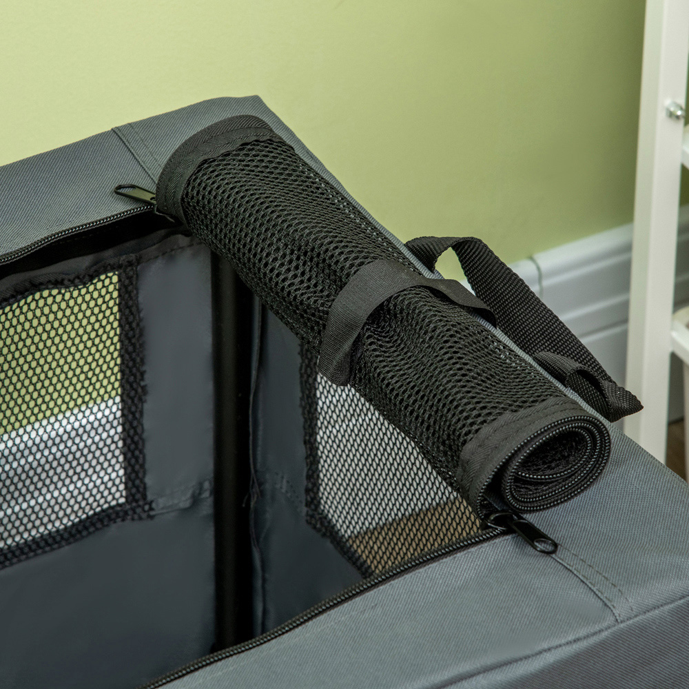 PawHut Grey Soft Side XS Dog Pet Carrier with Cushion Image 3