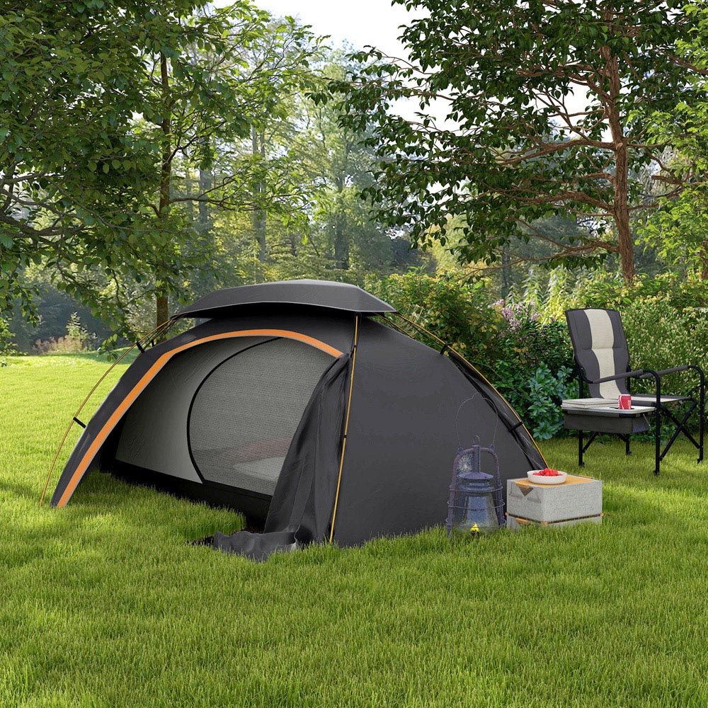Outsunny 1-2 Person Waterproof Dome Camping Tent Grey Image 2