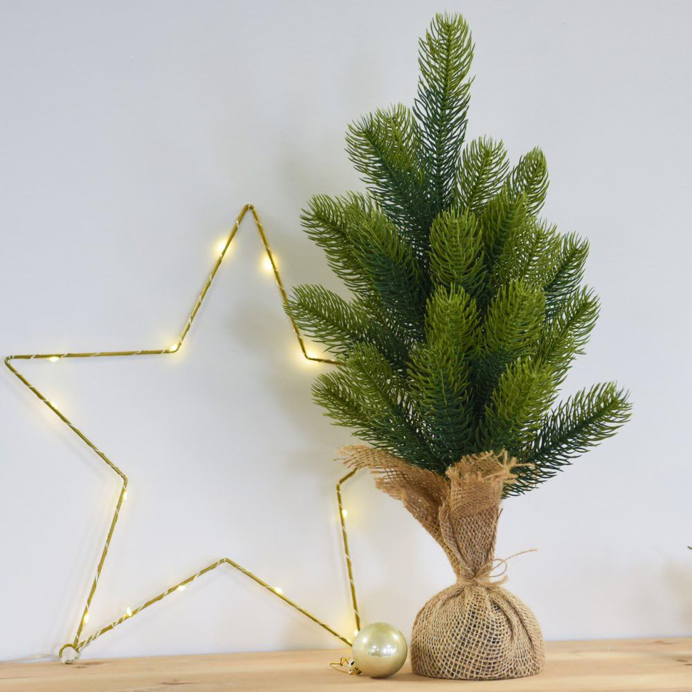Thompson and Morgan Christmas Gift Warm White LED Nigata Artificial Christmas Tree 45cm Image 2