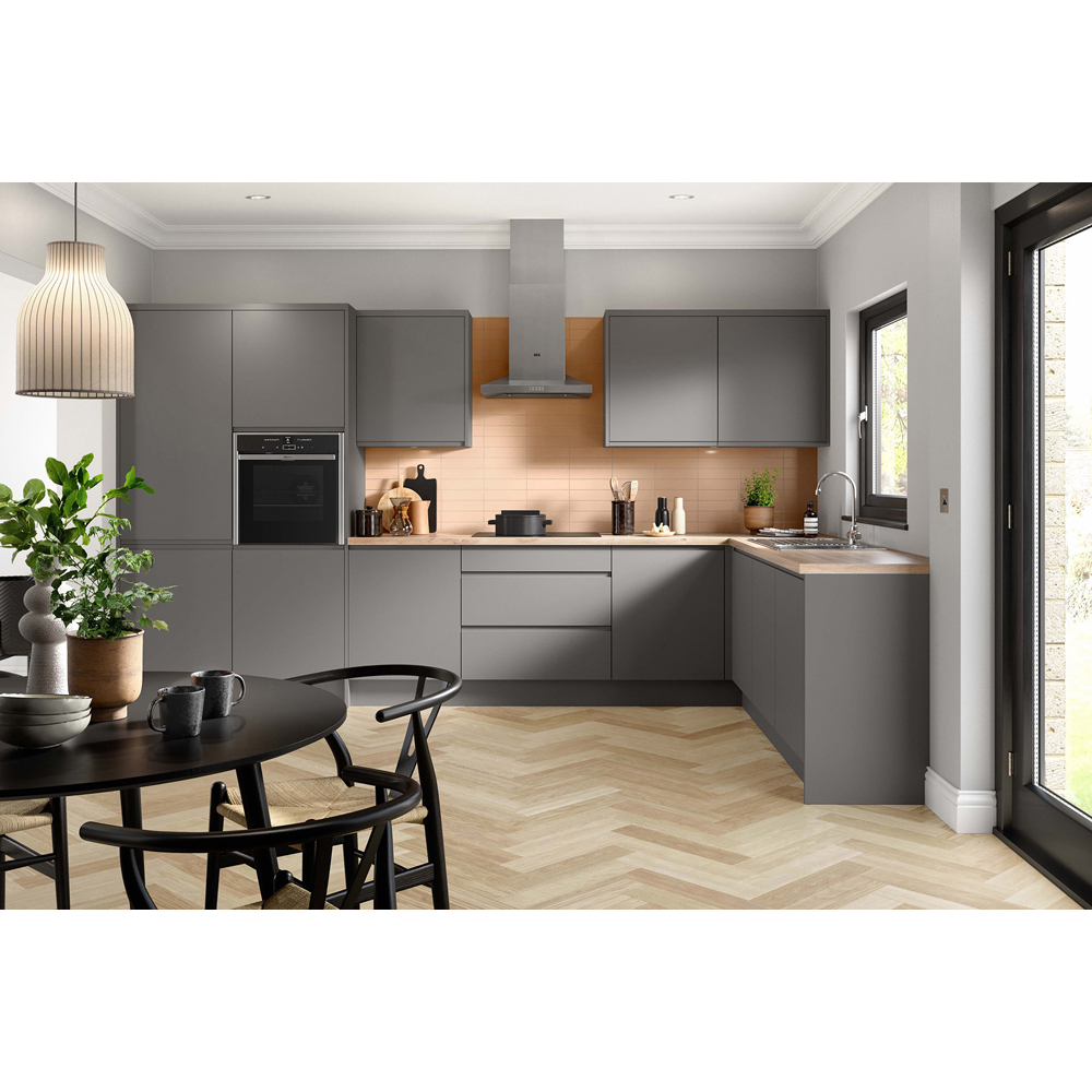 Kitchen Kit J-Pull Matt Dust Grey Oven and Microwave Housing Flatpack 600mm Image 2