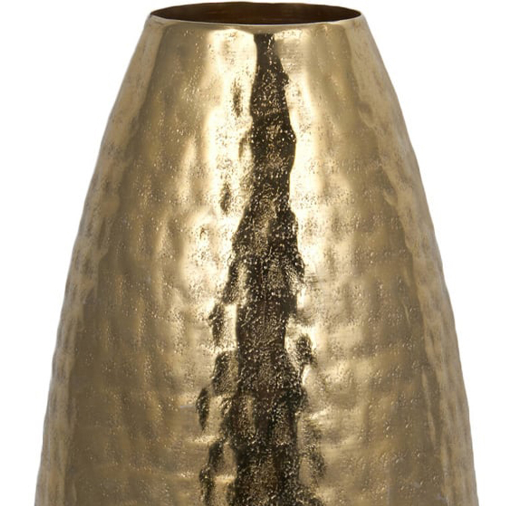 Hammered Champagne Metal Vase Image 5