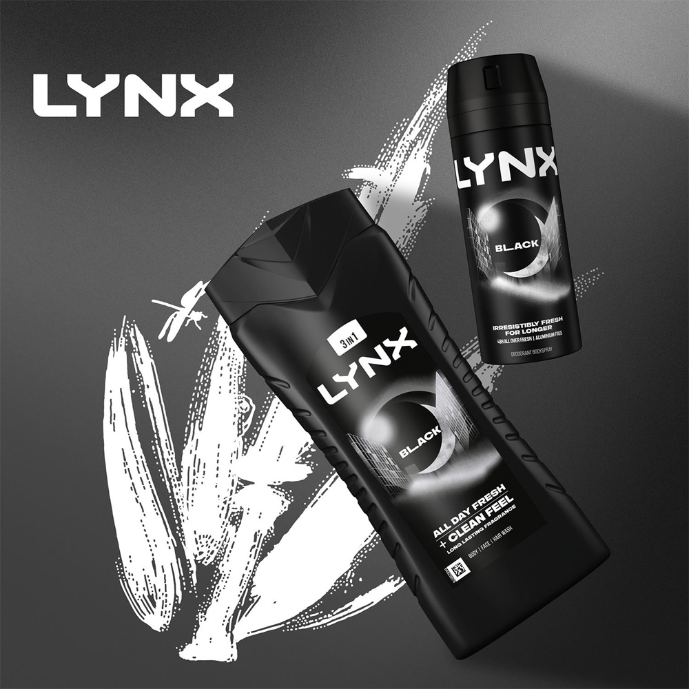 Lynx Black Frozen Pear and Cedarwood Fresh Charge Shower Gel 500ml 18 Pack Image 3