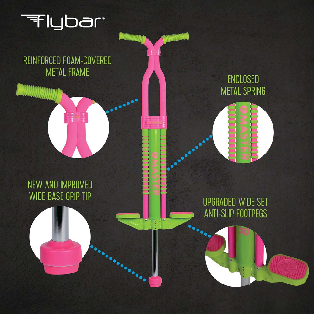 Flybar Master Pink and Green Pogo Stick Image 2