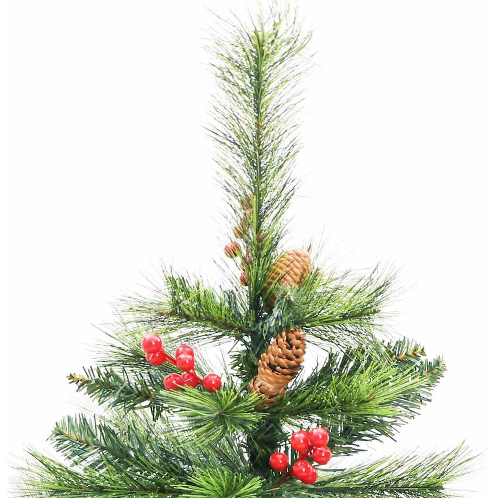 vidaXL 150 LED Pre-Lit Lilac Baubles Green Artificial Christmas Tree 5ft Image 7