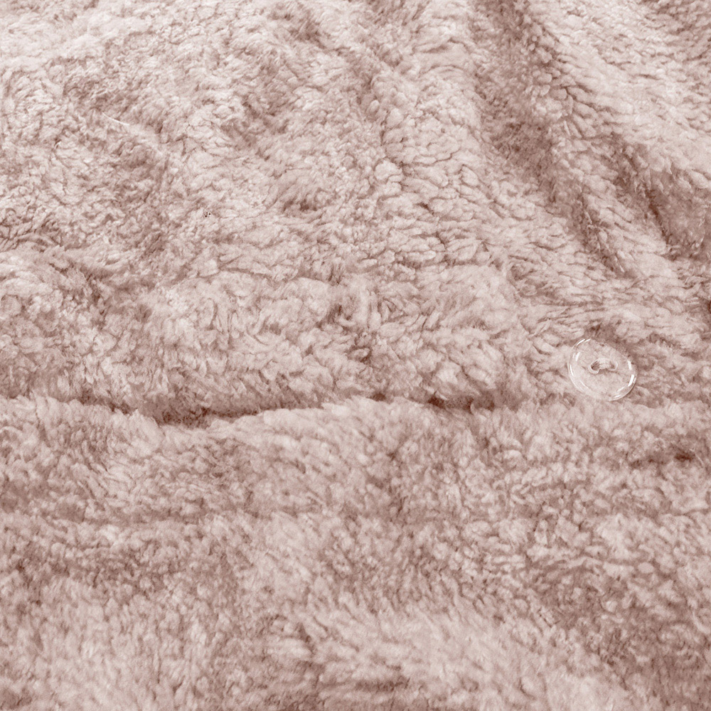 Velosso Double Blush Marl-Effect Teddy Fleece Duvet Cover Set Image 6