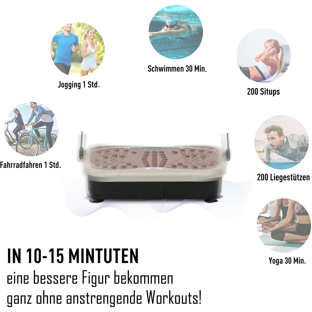 HOMCOM Vibration Plate Machine with LED Display Image 7