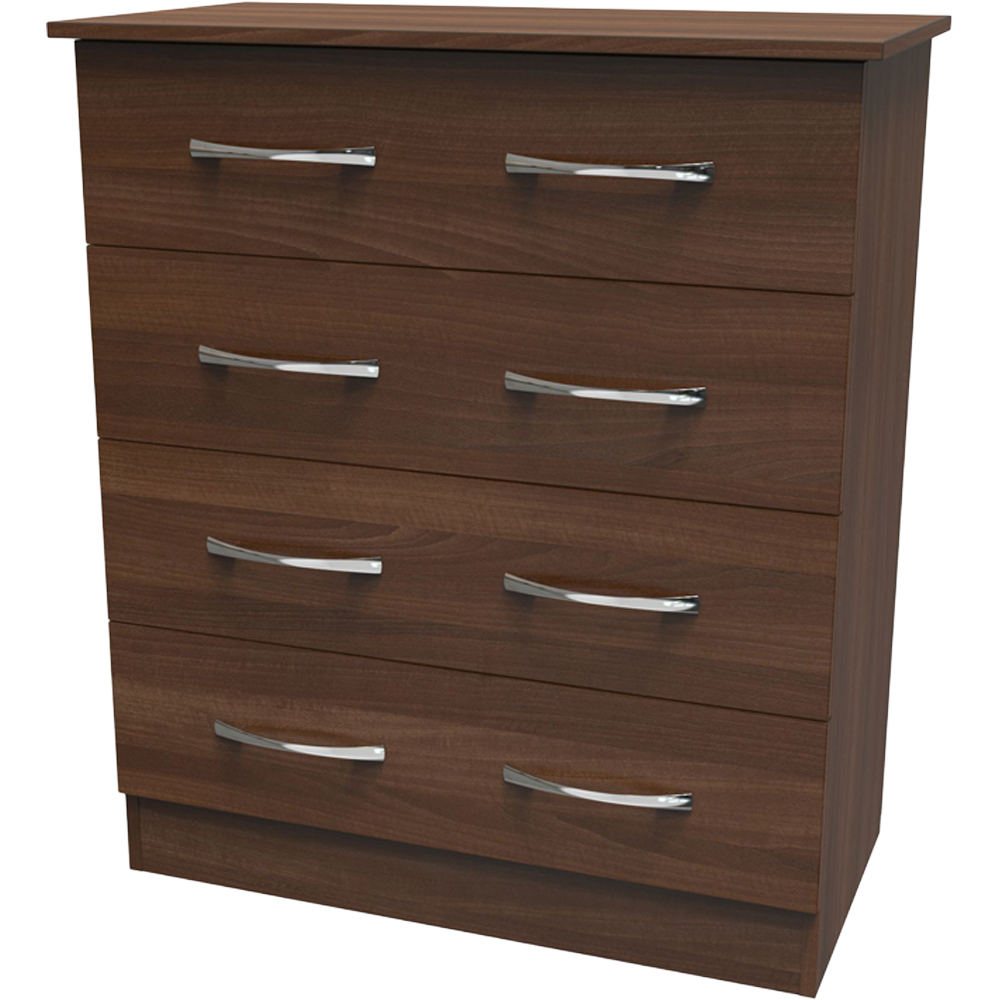 Crowndale Avon 4 Drawer Noche Walnut Chest of Drawers Image 2