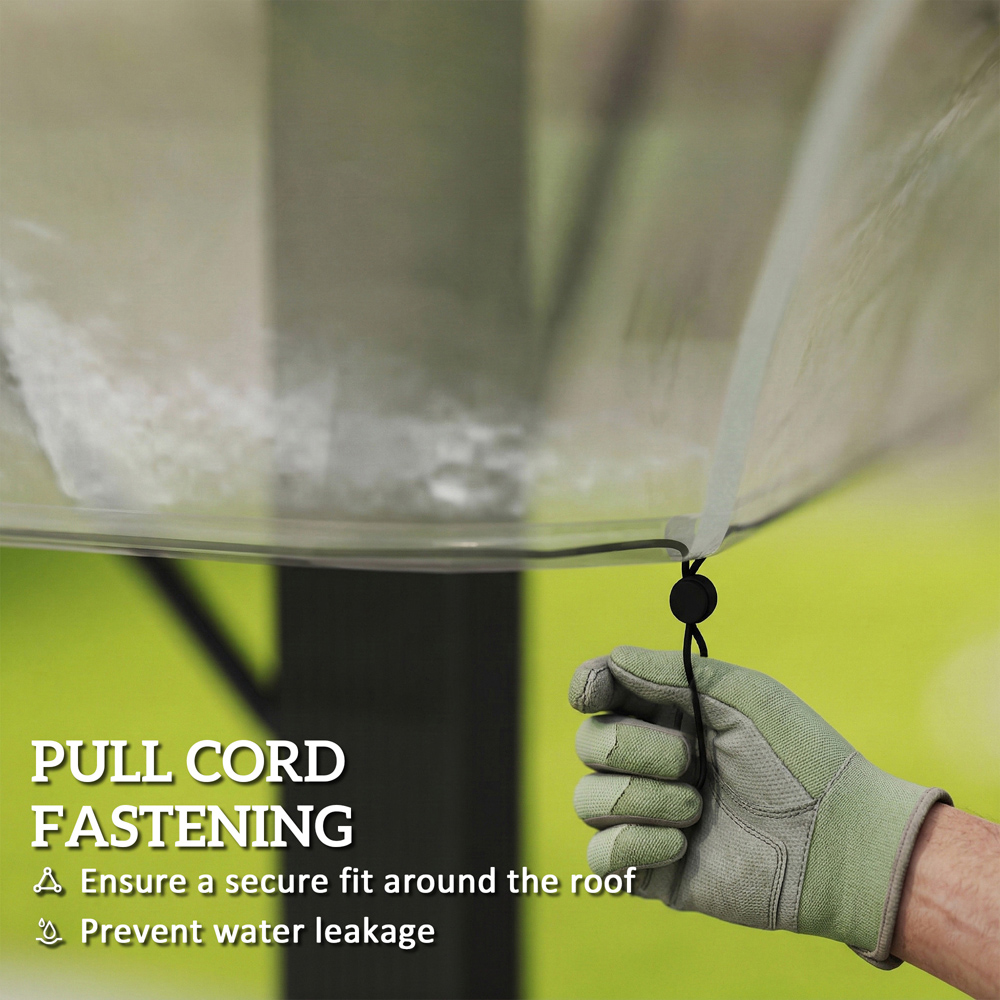 Outsunny 2 x 2m Clear Waterproof Gazebo Protective Cover Image 5