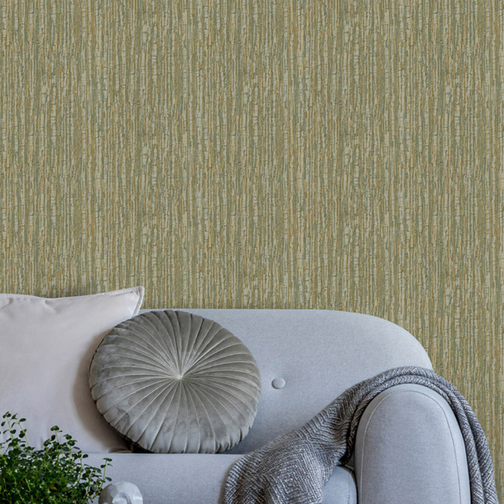 Design ID Embroidered Crushed Silk Aqua and Silver Wallpaper Image 3