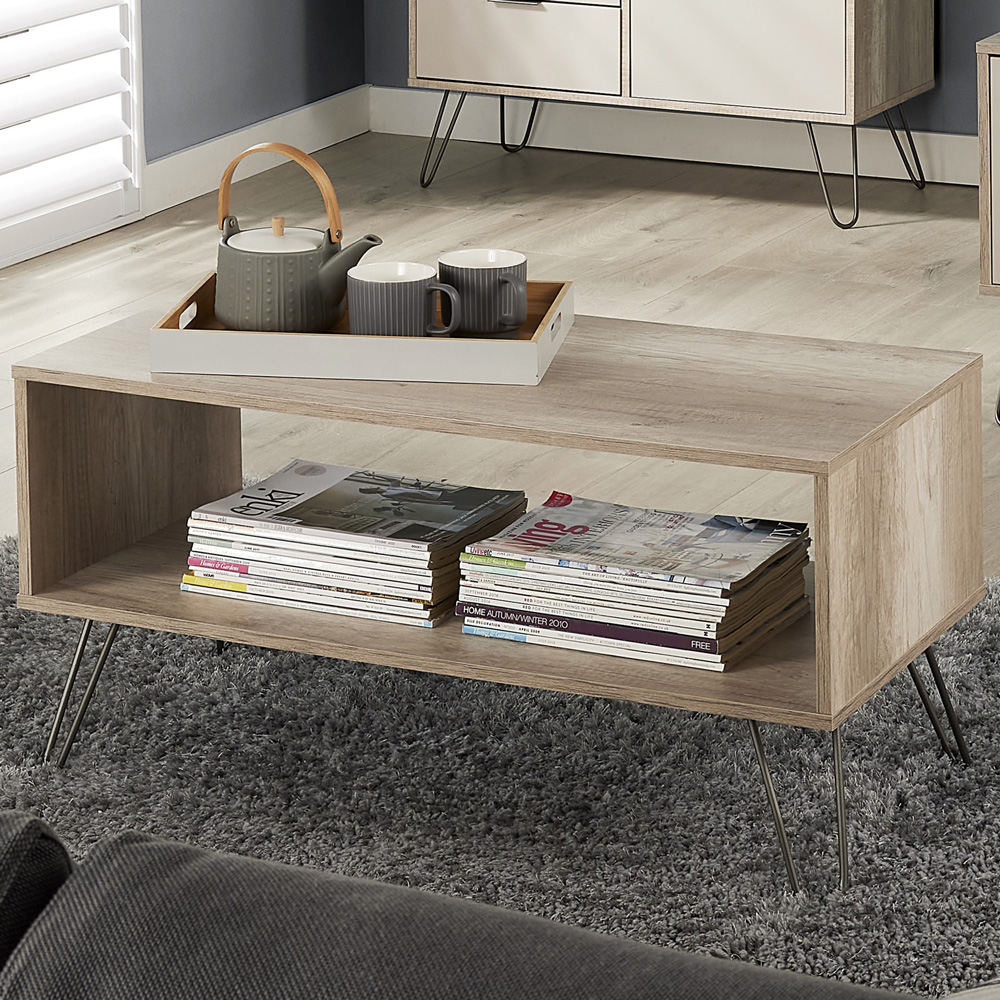Core Products Augusta Driftwood and Calico Open Coffee Table Image 1