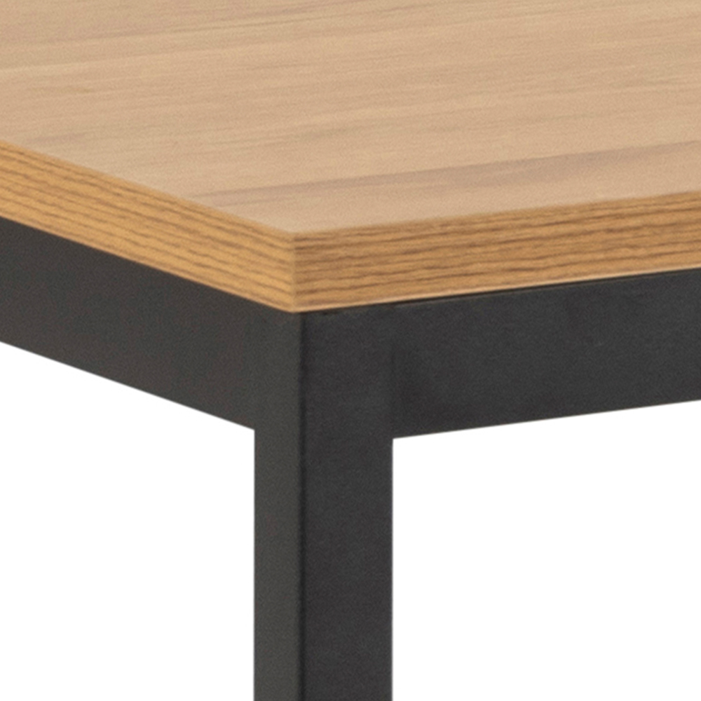 Florence Seaford 4 Seater Dining Table Black and Oak Image 4