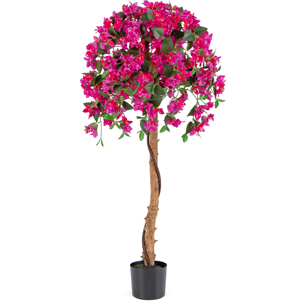 Costway Azalea Flowers Tree Artificial Plant In Pot 4.2ft Image 1