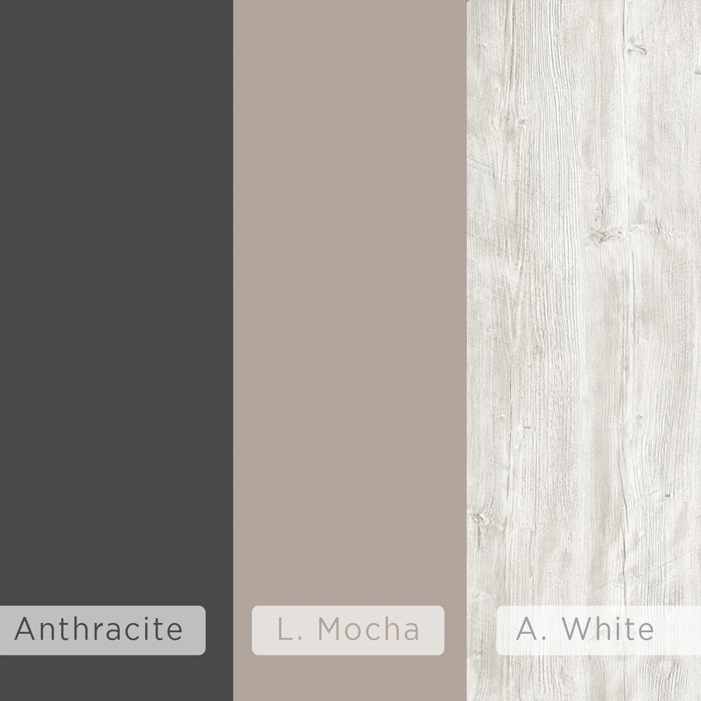 Decortie Muju Anthracite Mocha Grey and Ancient White Modern C Shape Side Table Image 6