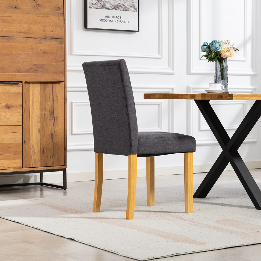 Artemis Home Almont Set of 2 Charcoal High Back Dining Chairs Image 6
