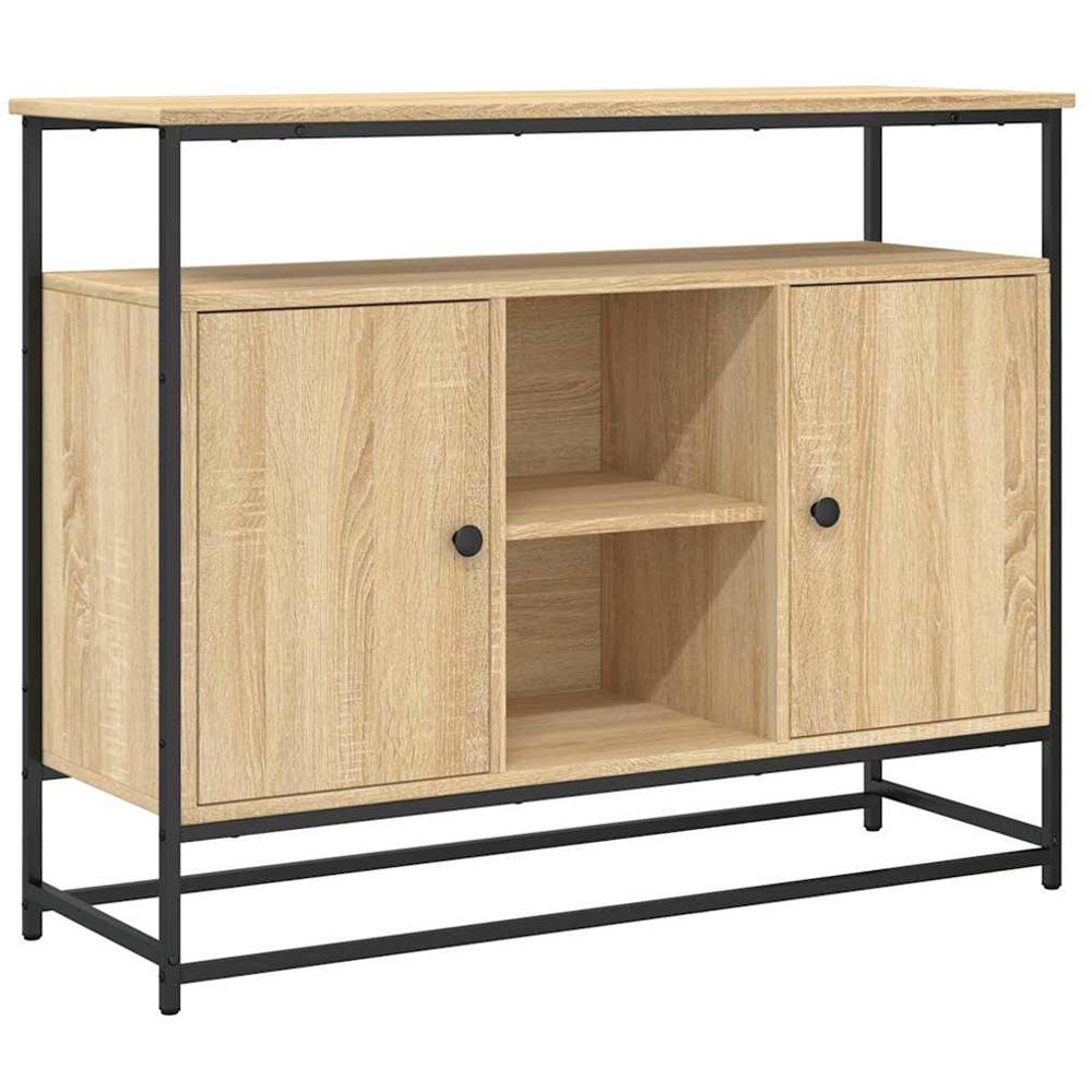 vidaXL 2 Door 3 Shelf Sonoma Oak Sideboard Image 2