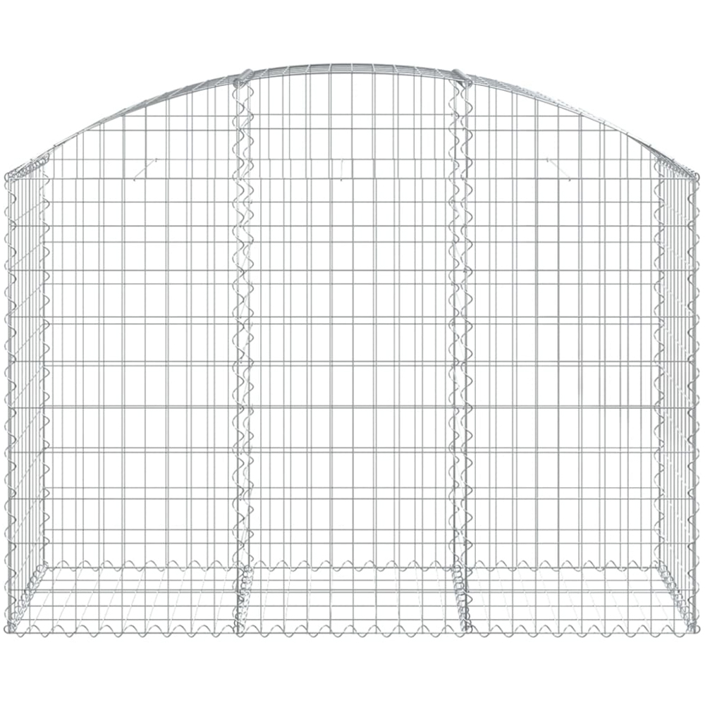 vidaXL Silver Galvanised Iron Gabion Basket 150 x 50 x 100/120cm Image 2