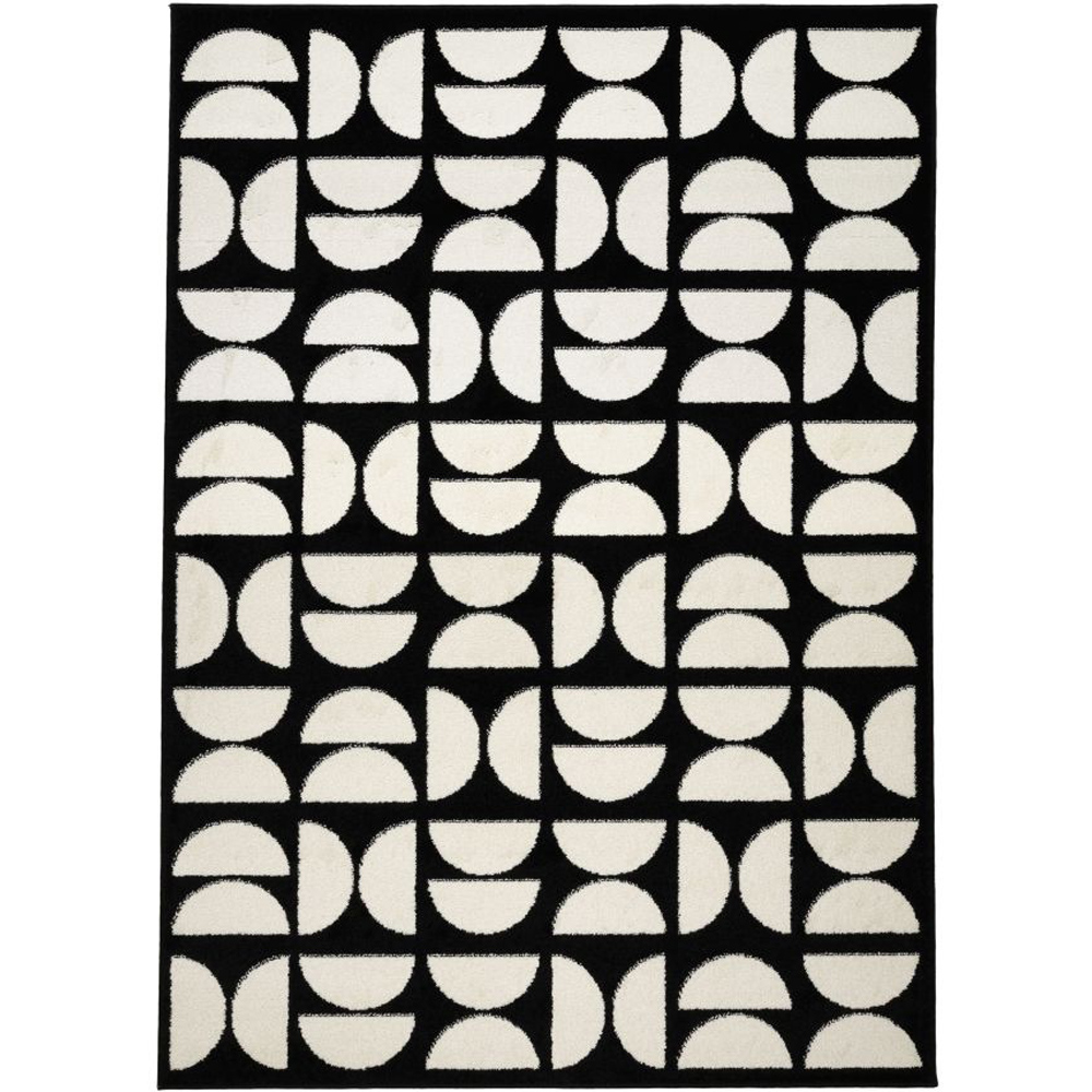 Homemaker New Villa Black and White Geo Mono Rug 120 x 170cm Image 2
