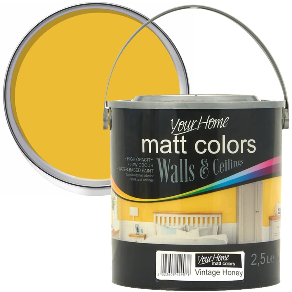 Your Home Walls & Ceilings Vintage Honey Matt Emulsion Paint 2.5L Image 1