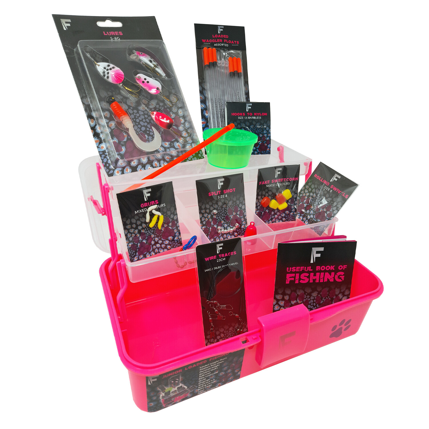 Junior Loaded Fishing Box - Pink Image 2