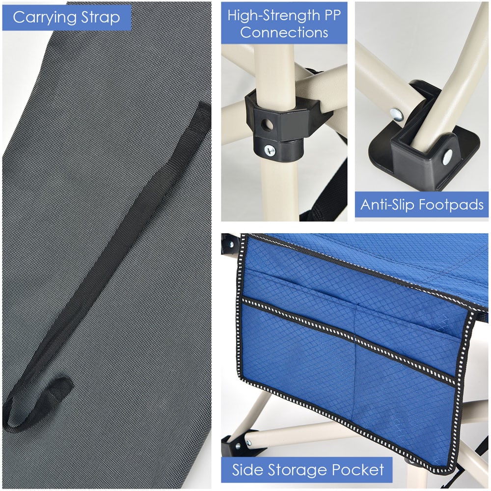 Costway Blue Portable Oversized Camping Bed with Bag Image 7