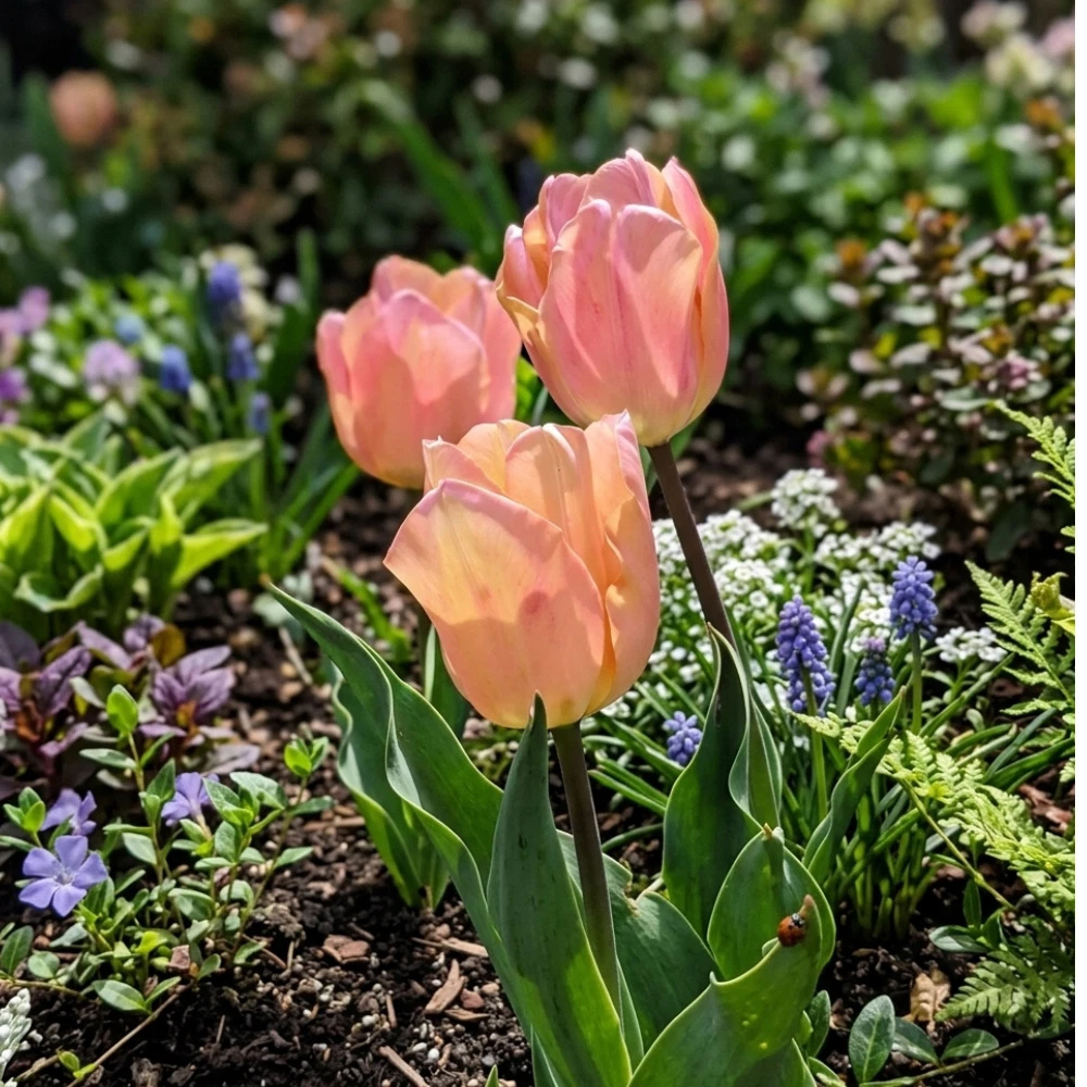 Thompson and Morgan Tulip Apricot Beauty Autumn Planting Bulb 32 Pack Image 2