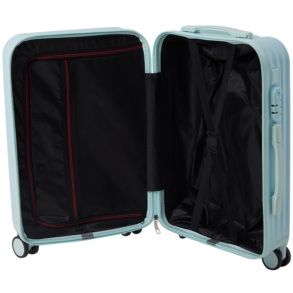 H&O Direct 21 inch Blue Hard Shell Luggage Suitcase Image 3