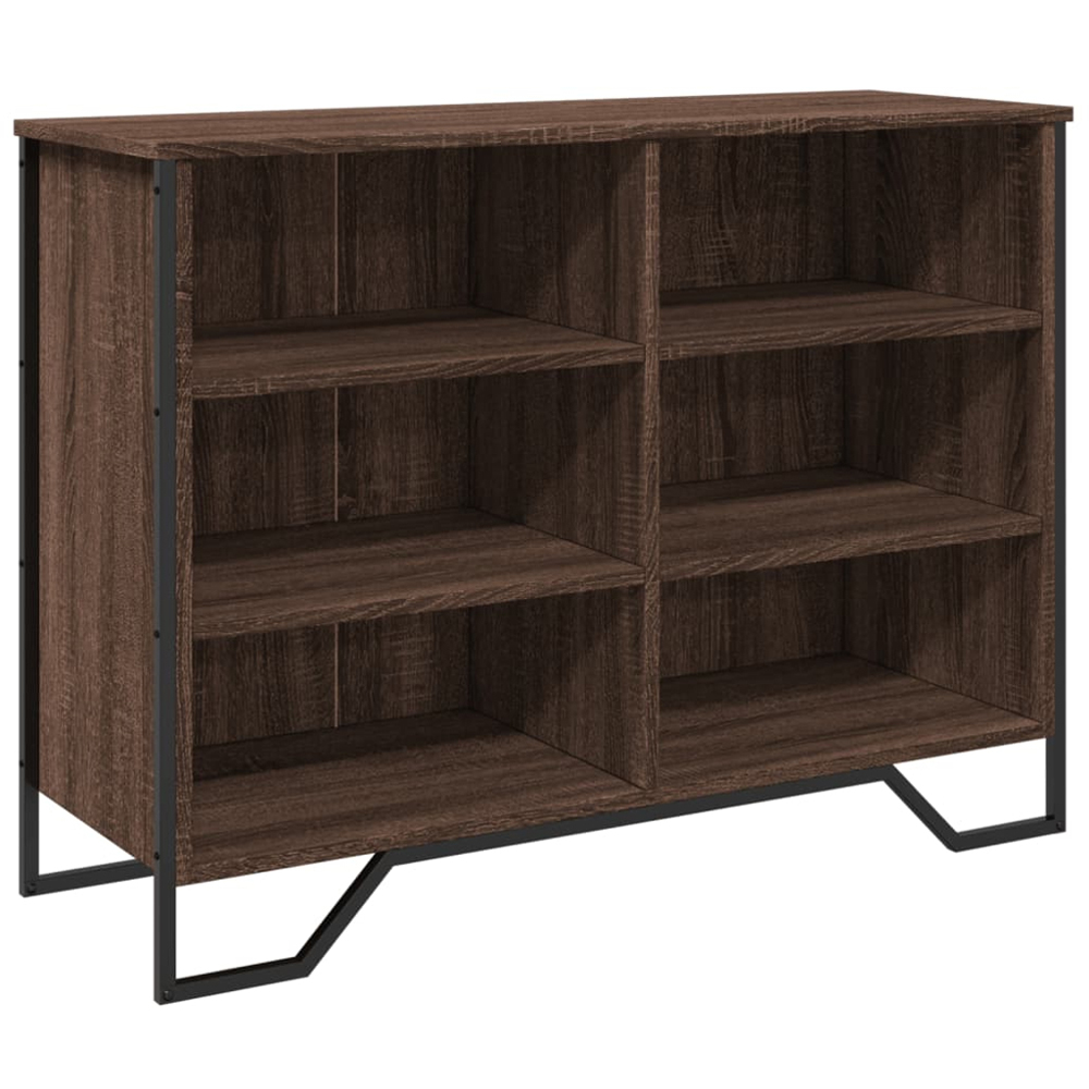 vidaXL 6 Shelf Brown Oak Sideboard Image 2