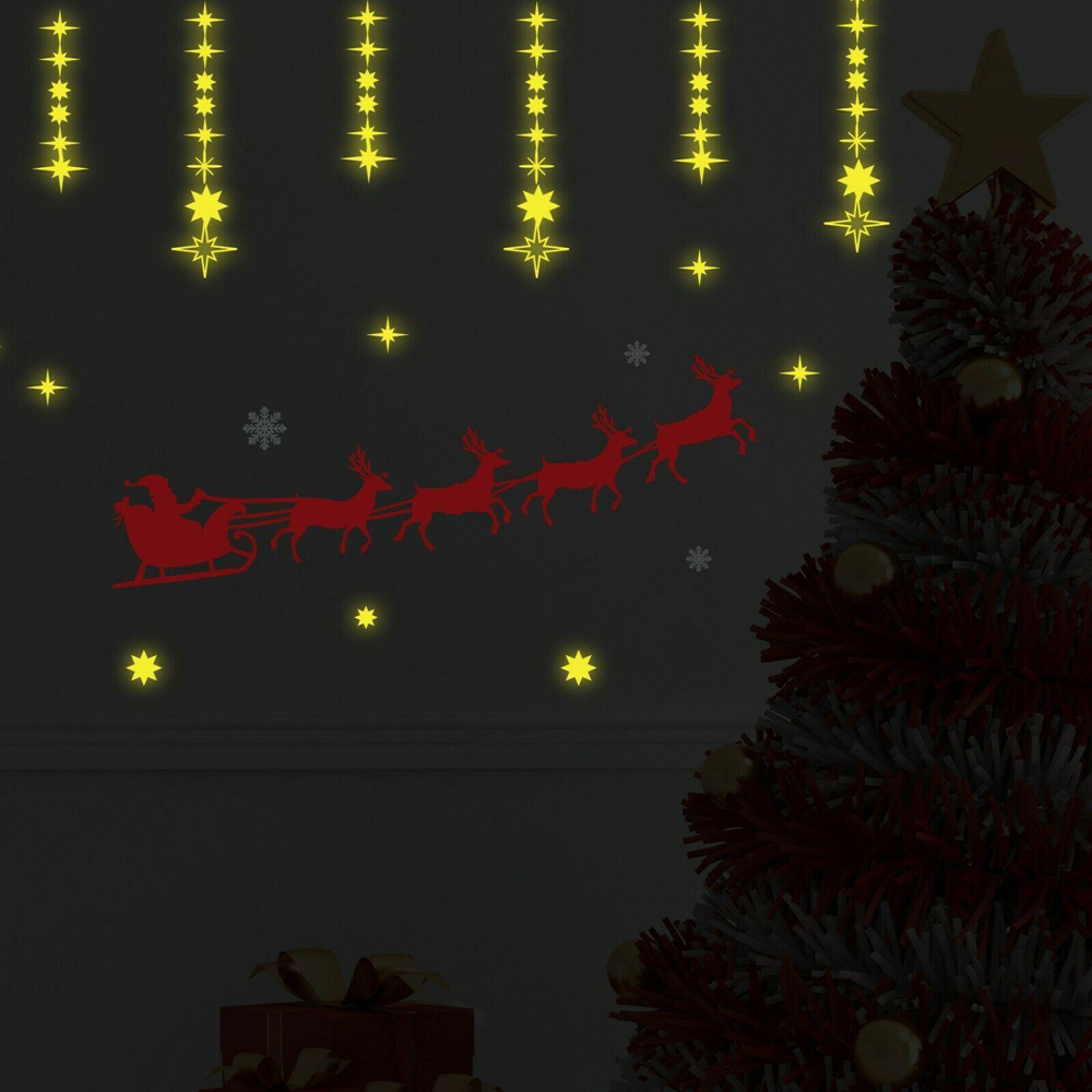 Walplus Dropping Sparkling Snow Self Adhesive Christmas Wall Sticker Image 2