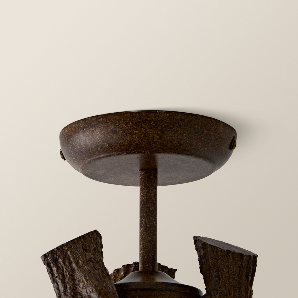 ValueLights Caribou 3 Way Rustic Antler Ceiling Fitting Image 3