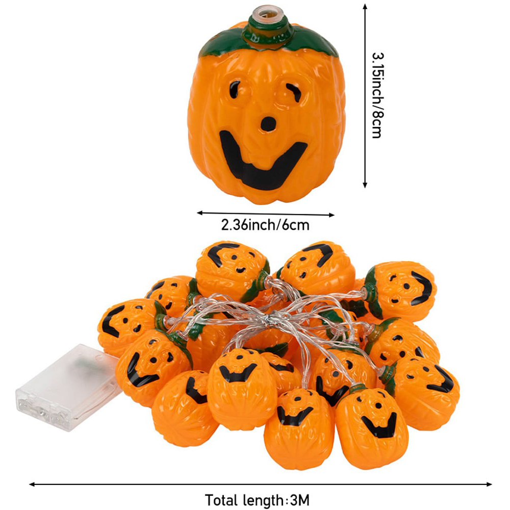 Living and Home Halloween Pumpkin LED String Lights 3m Image 6