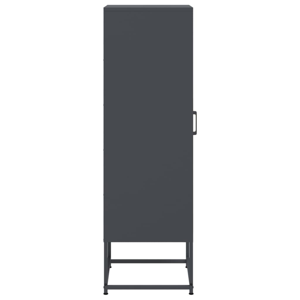 vidaXL Single Door Anthracite Steel Highboard Image 7