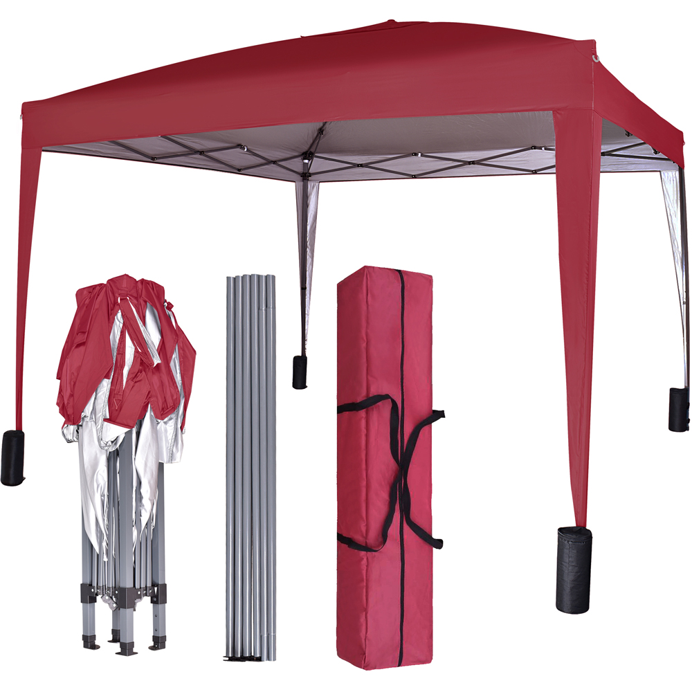 Red 3 x 3m Pop Up Outdoor Gazebo Image 3