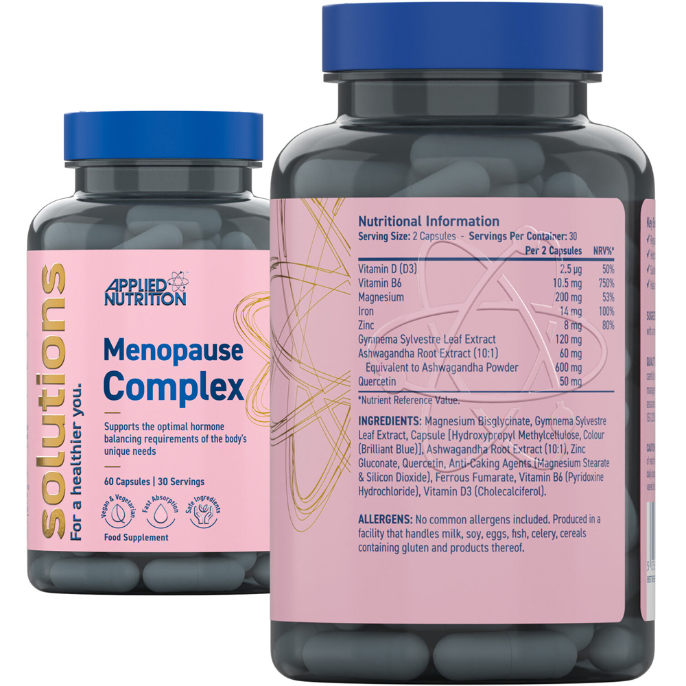 Pack of 60 Applied Nutrition Solutions Menopause Complex Capsules Image 3