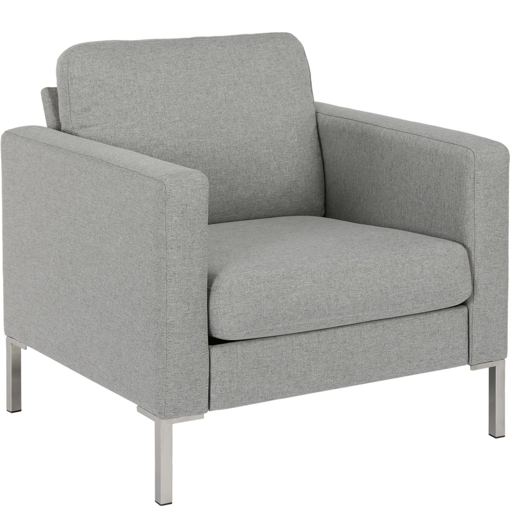 Dorel Fabry Grey Linen Upholstered Accent Chair Image 2