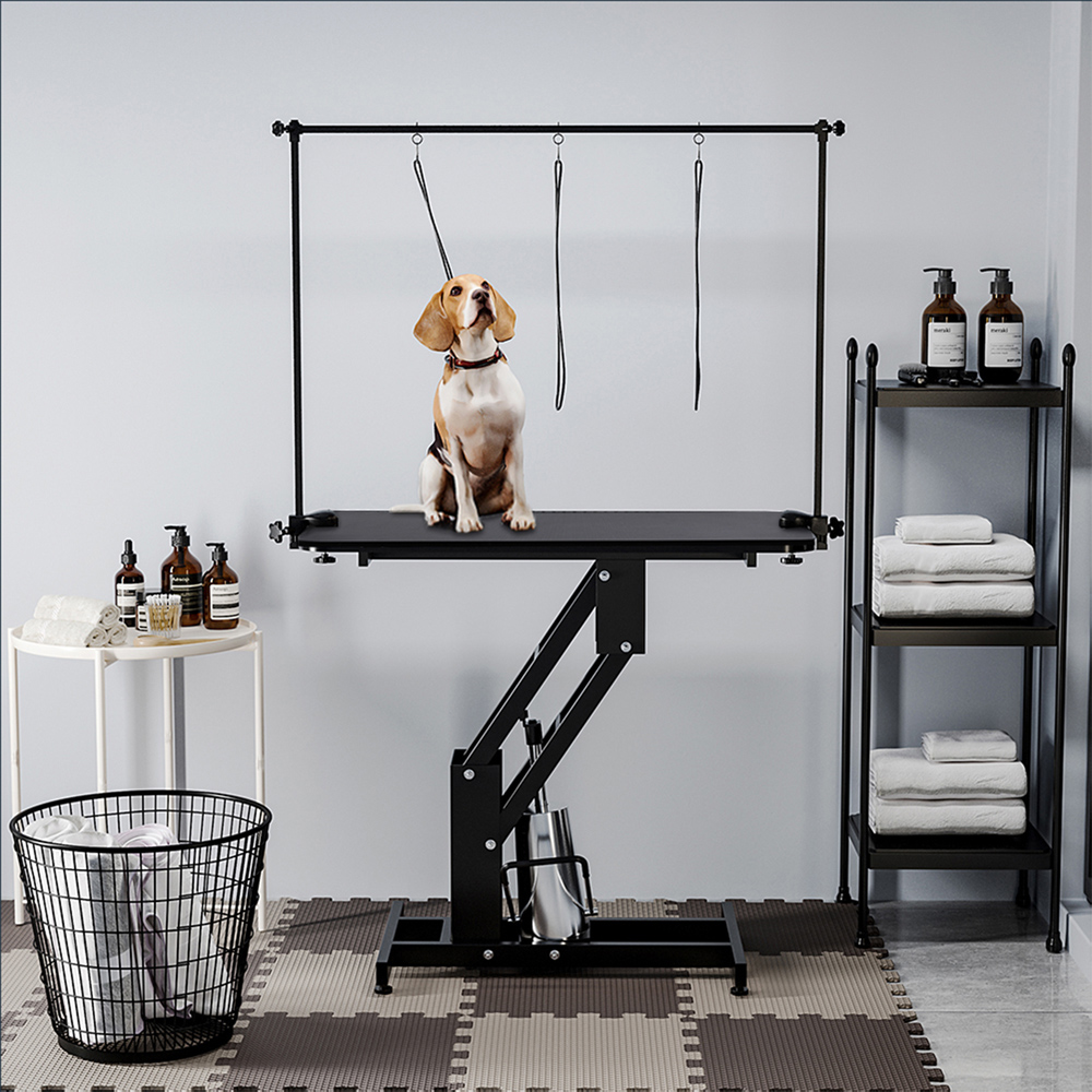 H&O Direct Black Adjustable Hydraulic Pet Grooming Table Image 5