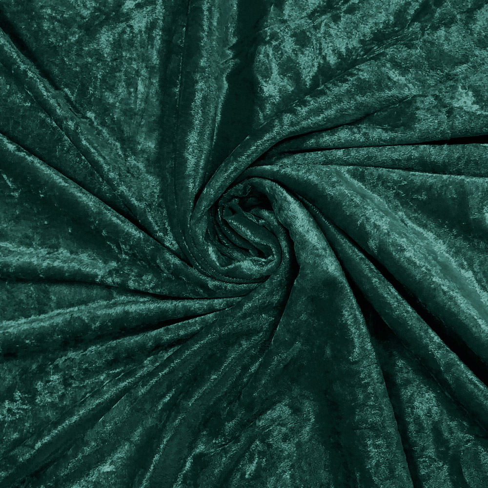 Intimates Emerald Plain Crushed Velvet Curtains 168X189cm Image 3