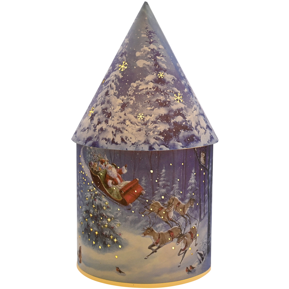 The Seasonal Gift Co Snowman Forest Round LED House Lantern 21cm Image 3
