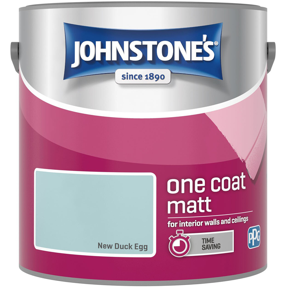 Johnstones One Coat Matt Paint - New Duck Egg Image 2
