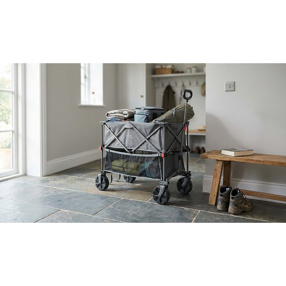 Double Decker Camping Cart - Grey and Black Image 8