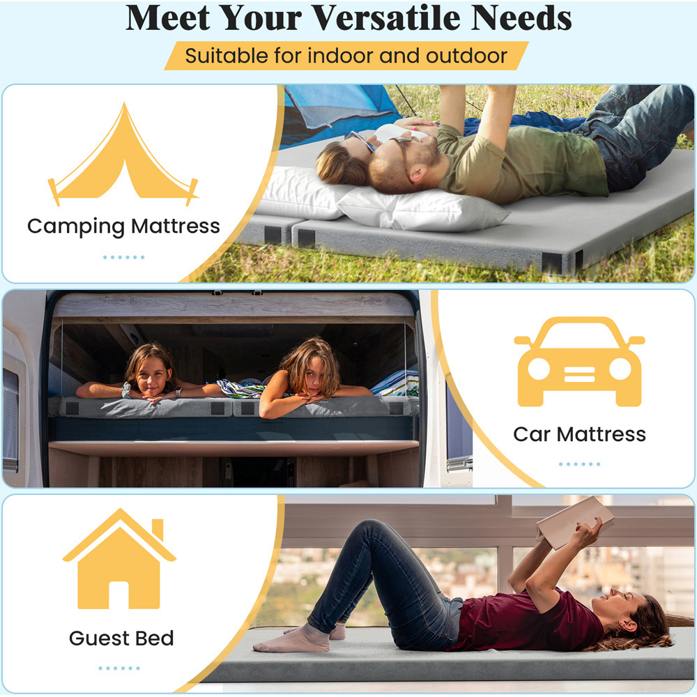 Costway High-Density Foam Foldable Camping Mattress Image 5