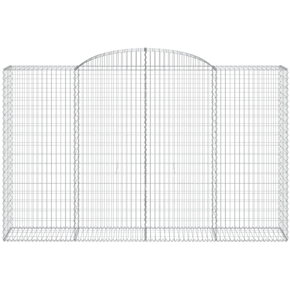 vidaXL Silver Galvanised Iron Gabion Basket 300 x 50 x 180/200cm 6 Pack Image 2
